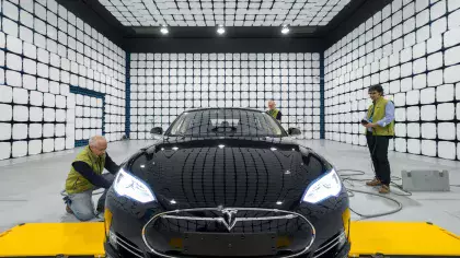 Automotive - Tesla car in an MVG EMC chamber2.jpg