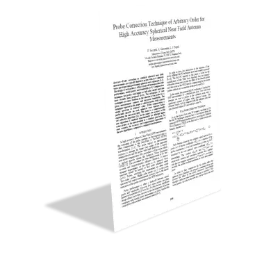 Probe Correction Technique of Arbitrary Order for High Accuracy Spherical Near Field Antenna Measurements