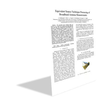 Equivalent Source Technique Processing of Broadband Antenna Measurements