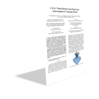 L/S & C bands medium gain ridge horn intercomparison campaign results