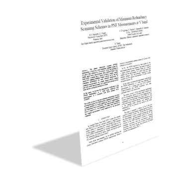 Experimental Validation of Minimum Redundancy Scanning Schemes in PNF Measurements at V band