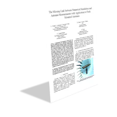 The Missing Link between Numerical Simulation and Antenna Measurements with Application to Flush Mounted Antennas