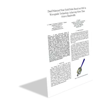 Dual Polarized Near Field Probe Based on OMJ in Waveguide Technology Achieving More Than Octave Bandwidth