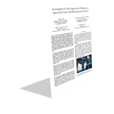 Investigation of Echo Suppression Efficiency in Spacecraft Near Field Measurement Scenarios