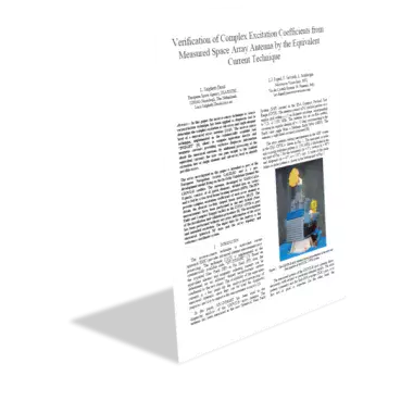 Verification of Complex Excitation Coefficients from a Measured Space Array Antenna by the Equivalent Current Technique