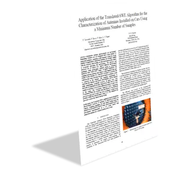 Application of the Translated-SWE Algorithm for the Characterization of Antennas Installed on Cars Using a Minimum Number of Samples