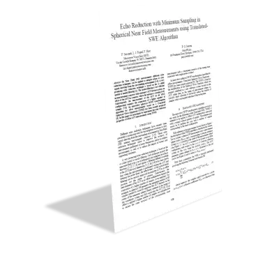 Echo Reduction with Minimum Sampling in Spherical Near Field Measurements using TSWE Algorithm