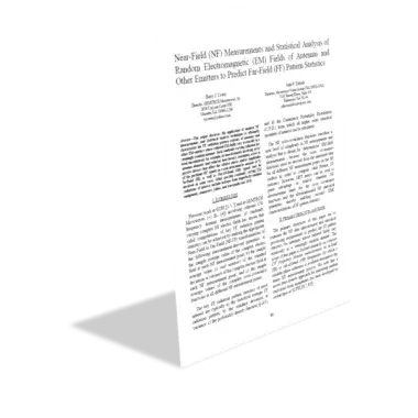 NF Measurements and Statistical Analysis of Random Electromagnetic Fields of Antennas and Other Emitters to Predict FF Pattern Statistics