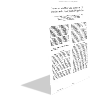 Measurements of Low Gain Antennas at VHF Frequencies for Space-Based AIS Applications