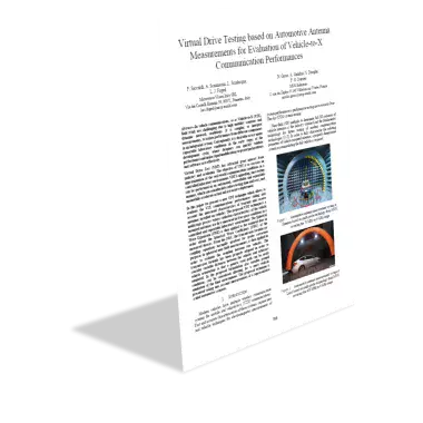 Virtual Drive Testing based on Automotive Antenna Measurements for Evaluation of Vehicle-to-X Communication Performances