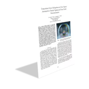 Truncation Error Mitigation in Free-Space Automotive Partial Spherical Near Field Measurements