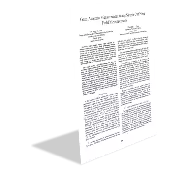 Gain Antenna Measurement using Single Cut Near Field Measurements