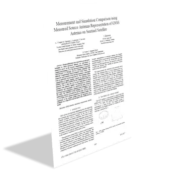 Measurement and Simulation Comparison using Measured Source Antenna Representation of GNSS Antenna on Sentinel Satellite