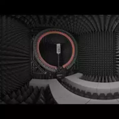 360°- 3D video – Anechoic test chamber with SG Evo and a satellite under test