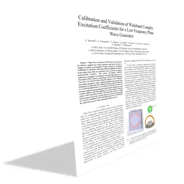 Calibration and Validation of Wideband Complex  Excitation Coefficients for a Low Frequency Plane  Wave Generator