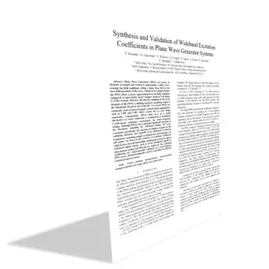 Synthesis and Validation of Wideband Excitation  Coefficients in Plane Wave Generator Systems
