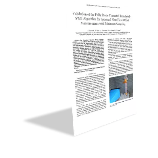 Validation of the Fully Probe Connected Translated-SWE Algorythm for Spherical Near Field Offset Measurements with Minimum Sampling_0.png