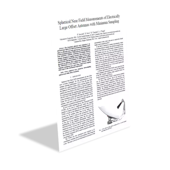 Spherical Near Field Measurements of Electrically Large Offset Antennas with Minimum Sampling.png