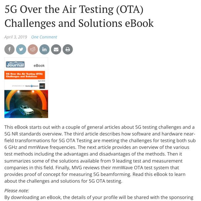 MVG at the heart of OTA test challenges and solutions