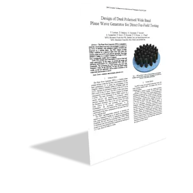 Design of Dual Polarized Wide Band Plane Wave Generator for Direct Far Field Testing