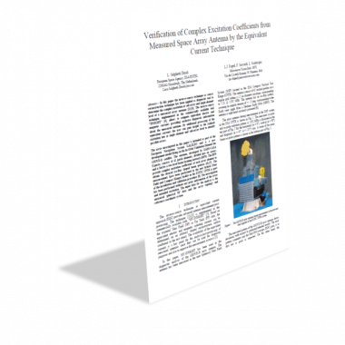 Space_Array_Antenna_equivalent_current_0.png Verification of Complex Excitation Coefficients from a Measured Space Array Antenna by the Equivalent Current Technique