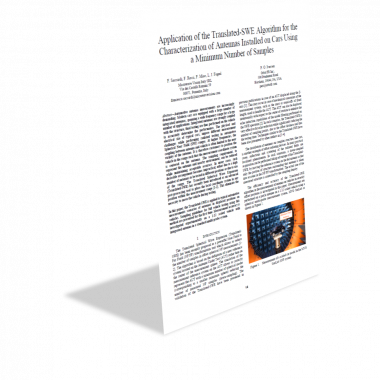 Application of the Translated-SWE Algorithm for the Characterization of Antennas Installed on Cars Using a Minimum Number of Samples Application of the Translated-SWE Algorithm for the Characterization of Antennas Installed on Cars Using a Minimum Number of Samples